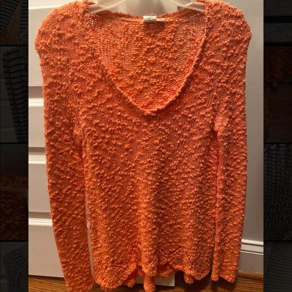ANTHROPOLOGIE Orange Cozy Sweater - Picture 2 of 5